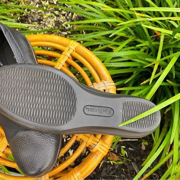 NEW KIM ROGERS DANNERY LACER CUT TEXTURED FAUX LEATHER SLIP ON LOAFERS BLACK 6 - Picture 4 of 8